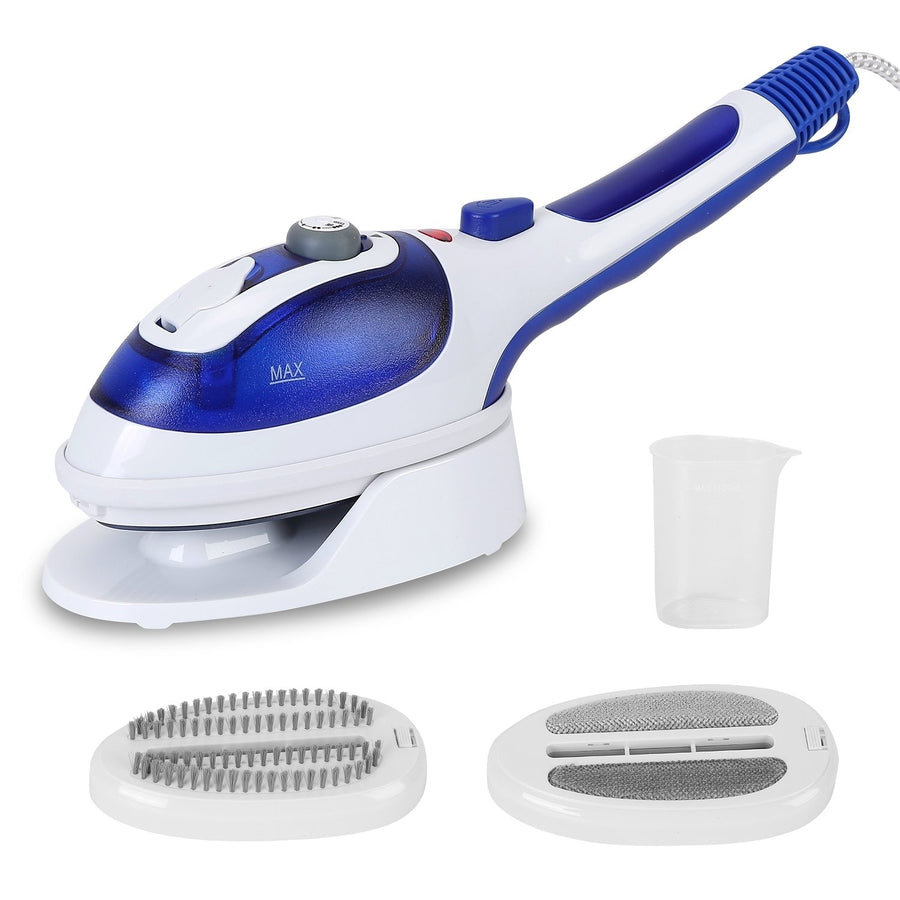 800W Handheld Steam Garment Steamer Blue Portable Anti-Scalding Ceramic Iron Image 1