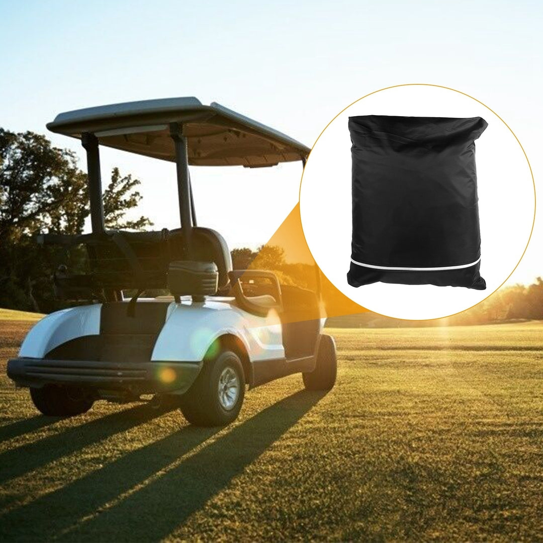 Universal 4 Passengers Golf Cart Cover 210D Water Resistant UV Resistant Outdoor Cover Fits For EZGO Club Car Yamaha Image 7