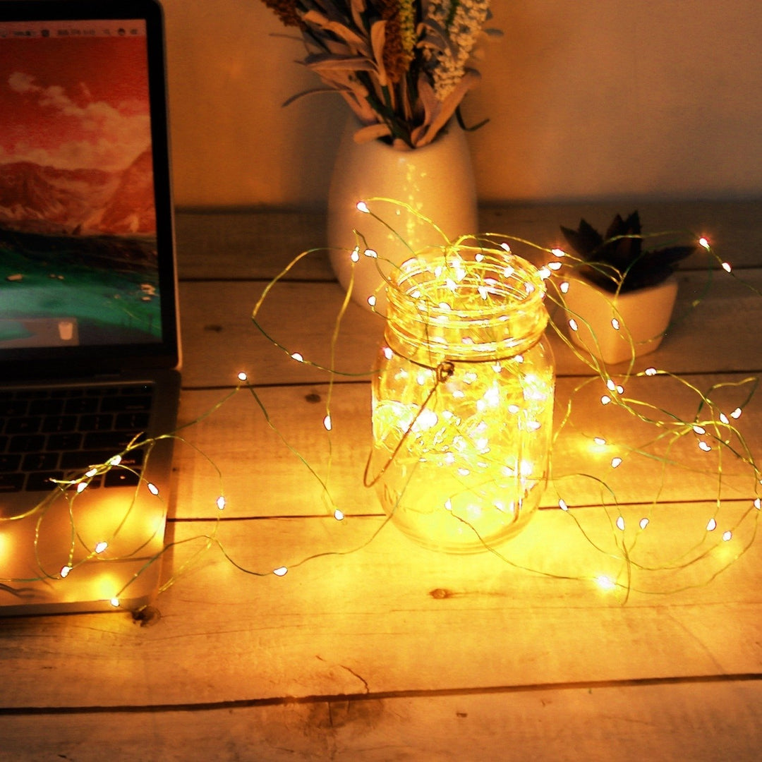 LED String Lights 100LED 32.8FT Copper Fairy Lights with Remote Control Waterproof Image 9