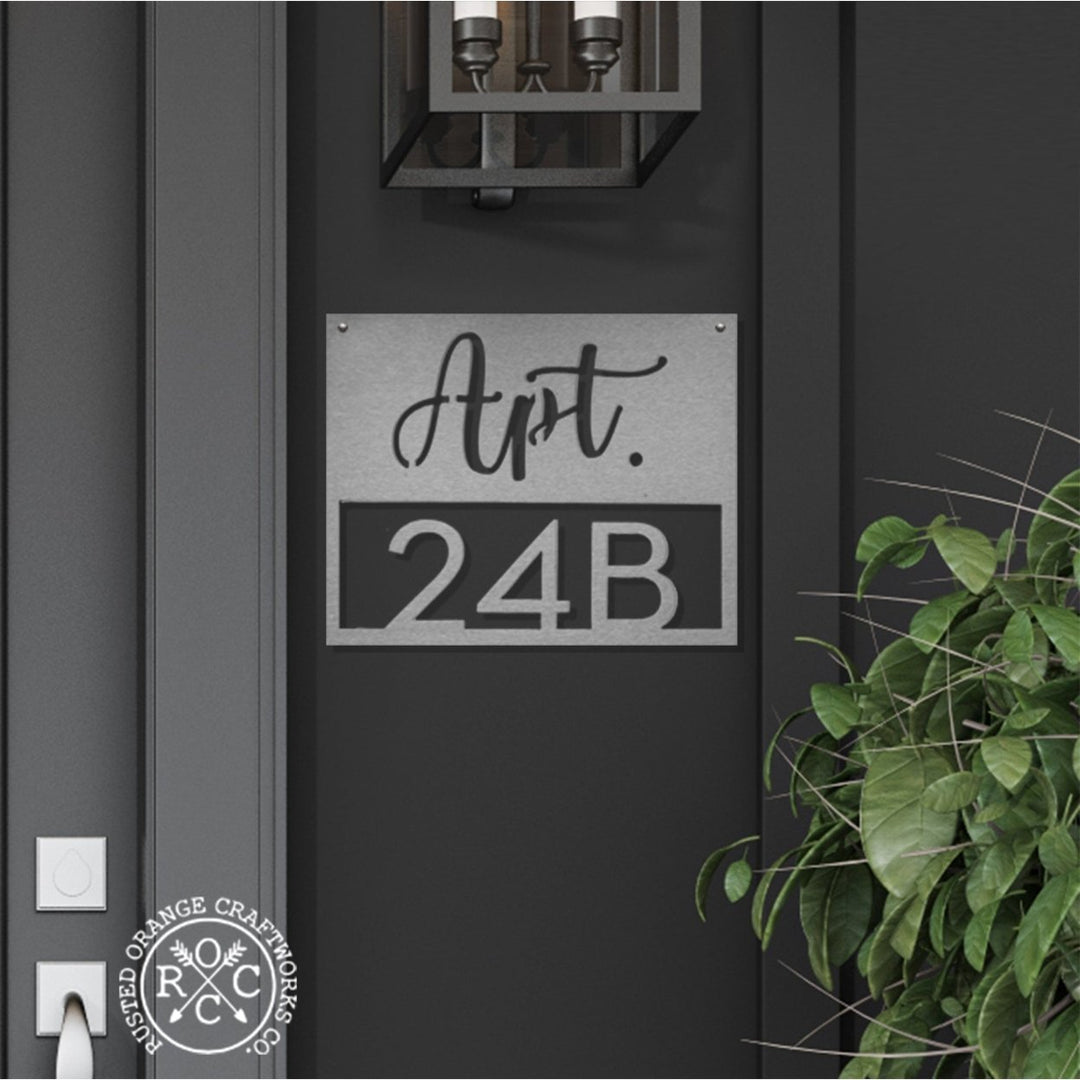 Station Park Address Plaque - 4 Styles - Personalized Address Plaque with Numbers Image 1