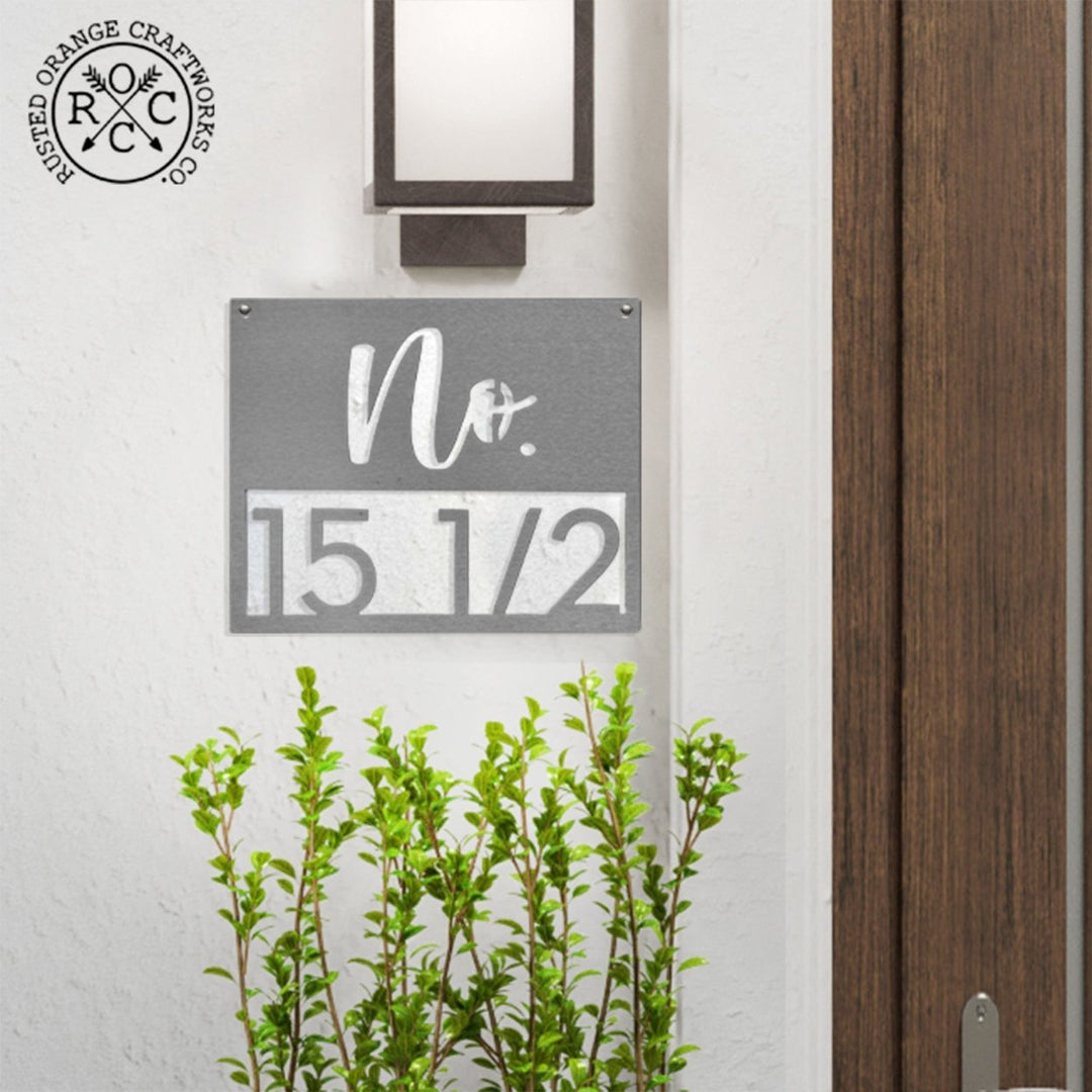 Station Park Address Plaque - 4 Styles - Personalized Address Plaque with Numbers Image 1