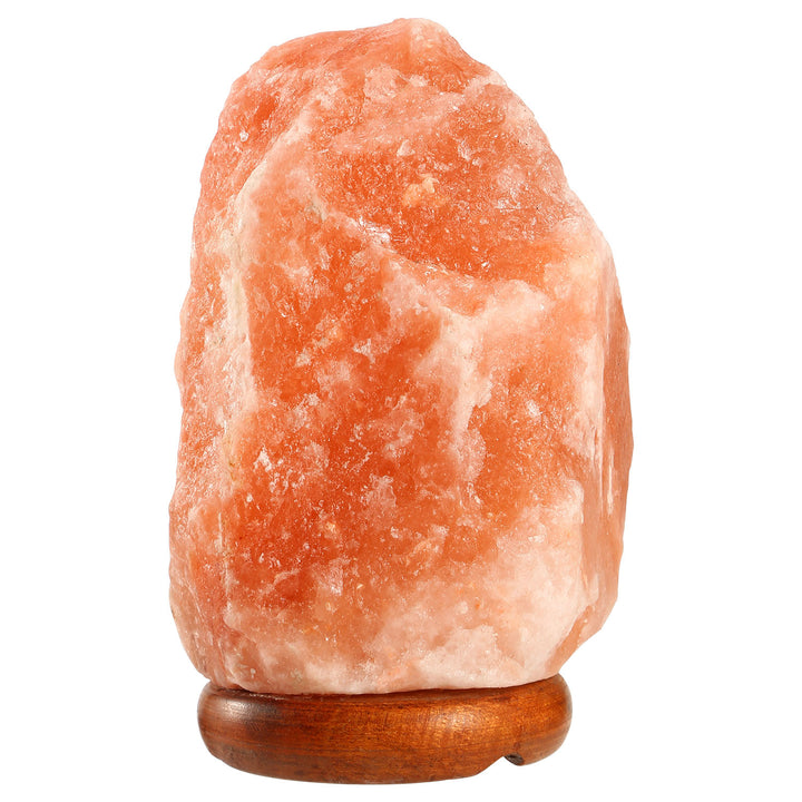 Salt Lamp Crystal Rock Salt Lamp with Dimmer Switch Hand Carved Table Lamps Night Light with Wood Base Image 2