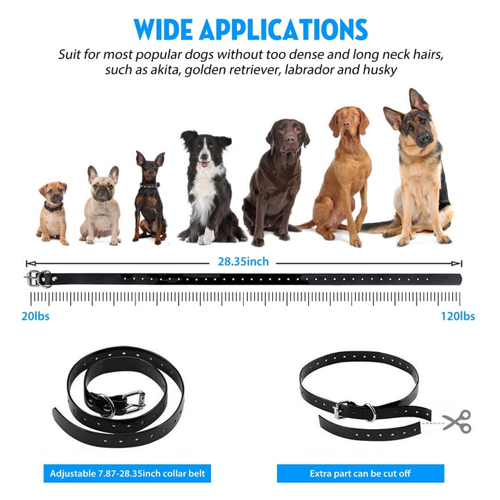 Dog Training Collar Waterproof Rechargeable Remote Control 2625ft 4 Modes Image 8