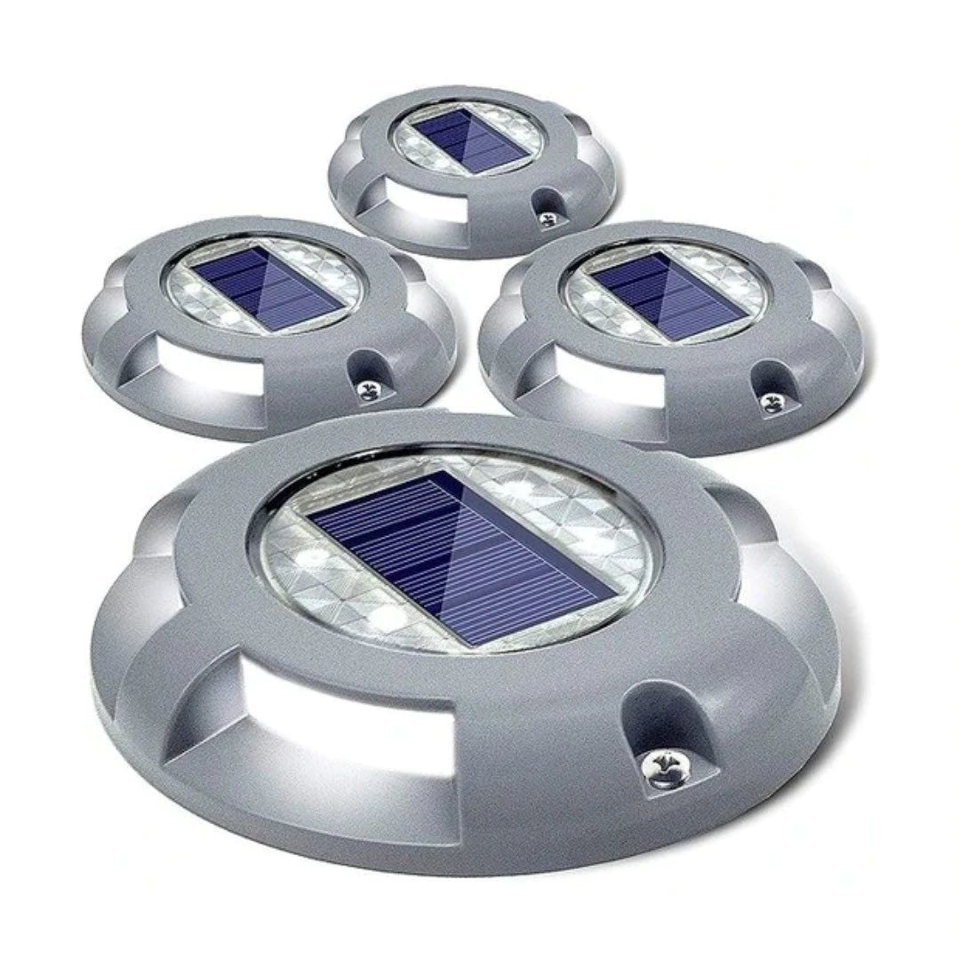 (4 Pack) LifeProof LED Driveway Deck Weatherproof Solar Light Image 1