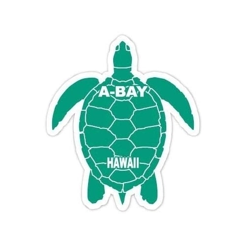 A-Bay Hawaii Souvenir 4 Inch Green Turtle Shape Decal Sticker Image 1