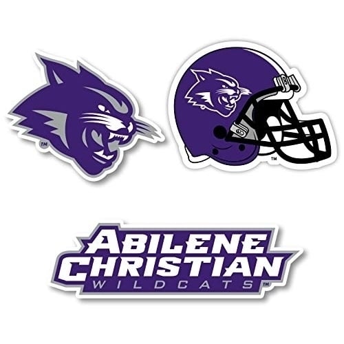 Abilene Christian University 3 Pack 4-Inch Each NCAA Durable School Spirit Vinyl Decal Sticker Image 1