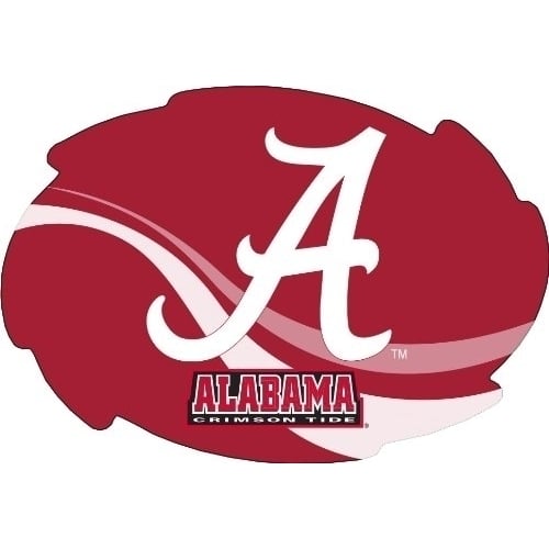 Alabama Crimson Tide Stripe Design Swirl Shape 5x6-Inch NCAA High-Definition Magnet - Versatile Metallic Surface Image 1