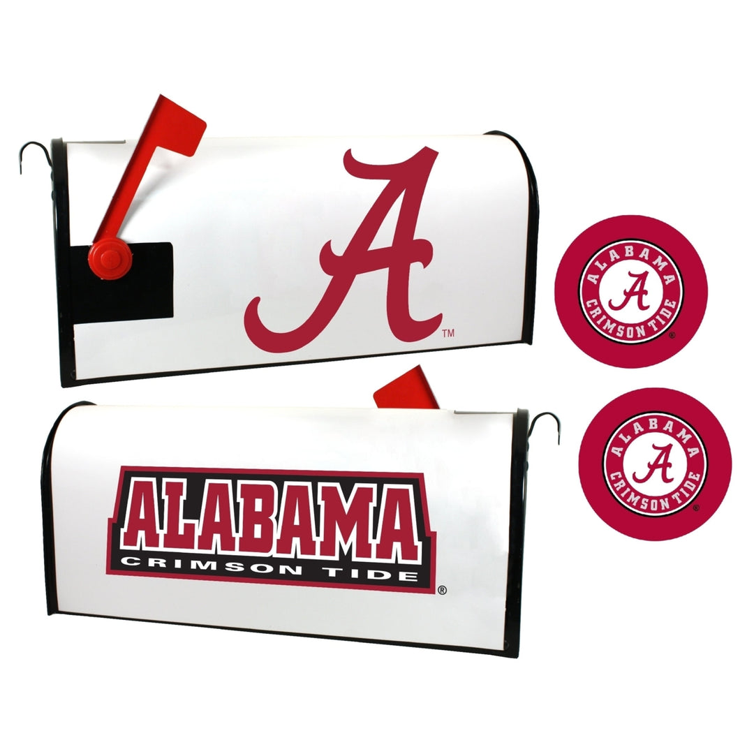 Alabama Crimson Tide NCAA Officially Licensed Mailbox Cover and Sticker Set Image 1