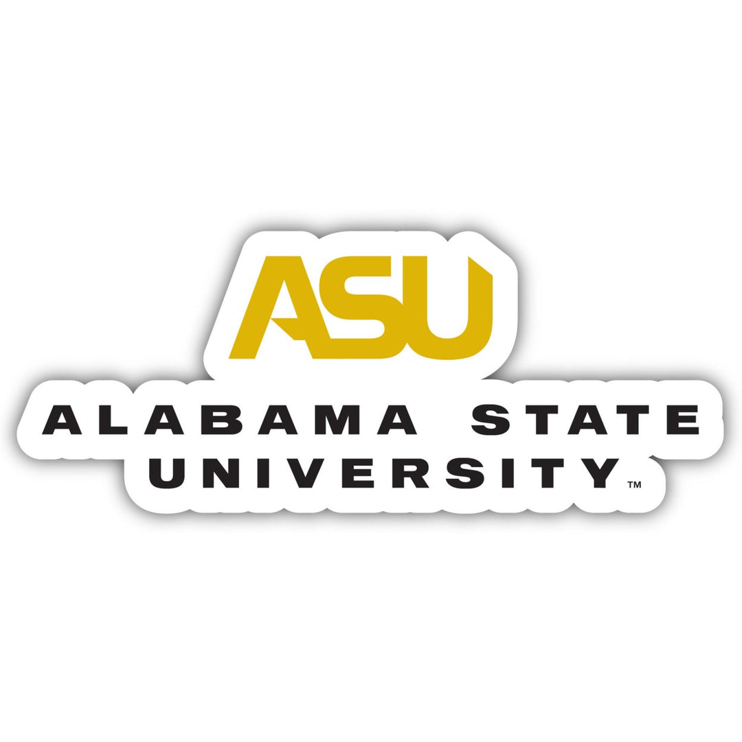 Alabama State University 4-Inch Elegant School Logo NCAA Vinyl Decal Sticker for Fans, Students, and Alumni Image 1