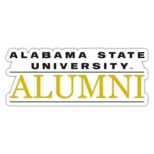 Alabama State University 4-Inch Alumni 4-Pack NCAA Vinyl Sticker - Durable School Spirit Decal Image 1