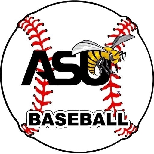 Alabama State University 4-Inch Round Baseball NCAA Passion Vinyl Decal Sticker Image 1