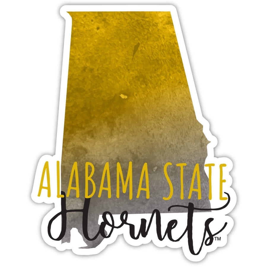 Alabama State University 2-Inch Watercolor NCAA Vinyl Decal Sticker for Fans, Students, and Alumni Image 1