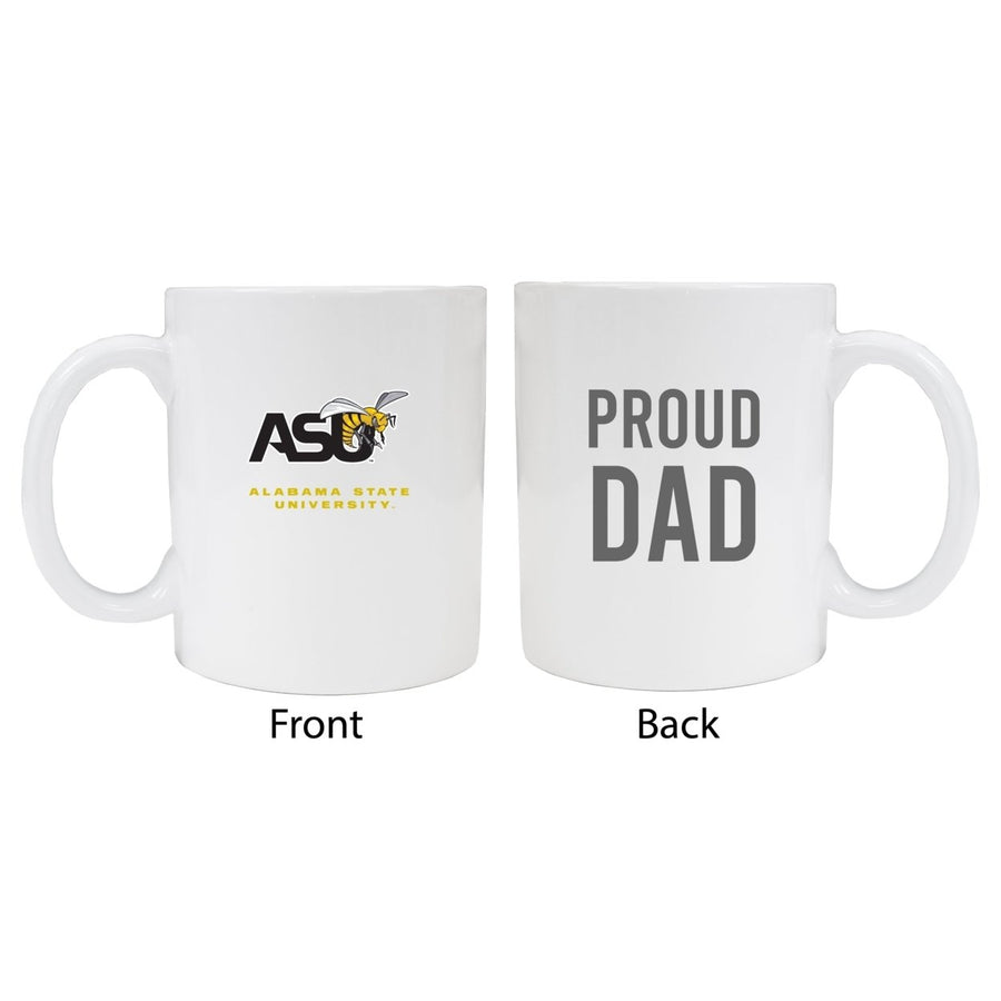 Alabama State University Proud Dad Ceramic Coffee Mug - White Image 1