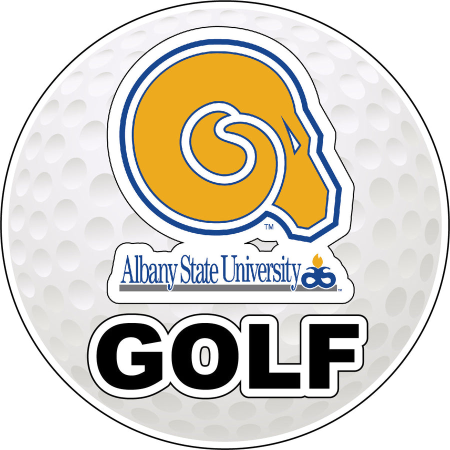 Albany State University 4-Inch Round Golf NCAA Fairway Fervor Vinyl Decal Sticker Image 1