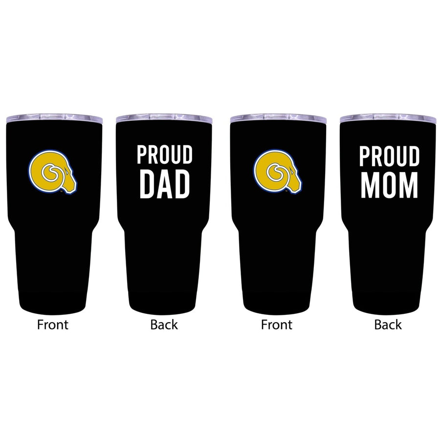 Albany State University Proud Parent 24 oz Insulated Tumblers Set - Black, Mom and Dad Edition Image 1