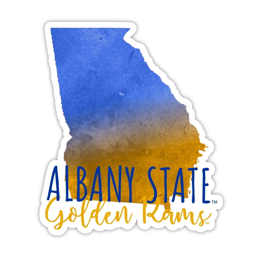 Albany State University 2-Inch Watercolor NCAA Vinyl Decal Sticker for Fans, Students, and Alumni Image 1