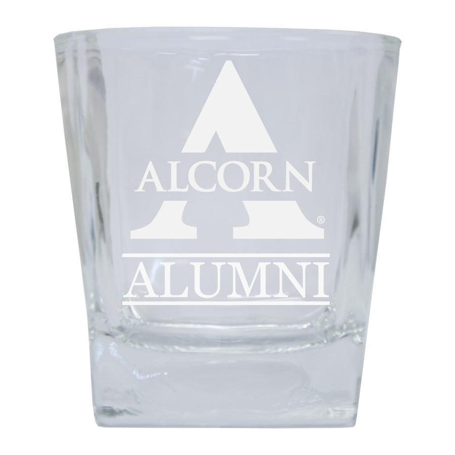 Alcorn State Braves 2-Pack Alumni Elegance 10oz Etched Glass Tumbler Image 1