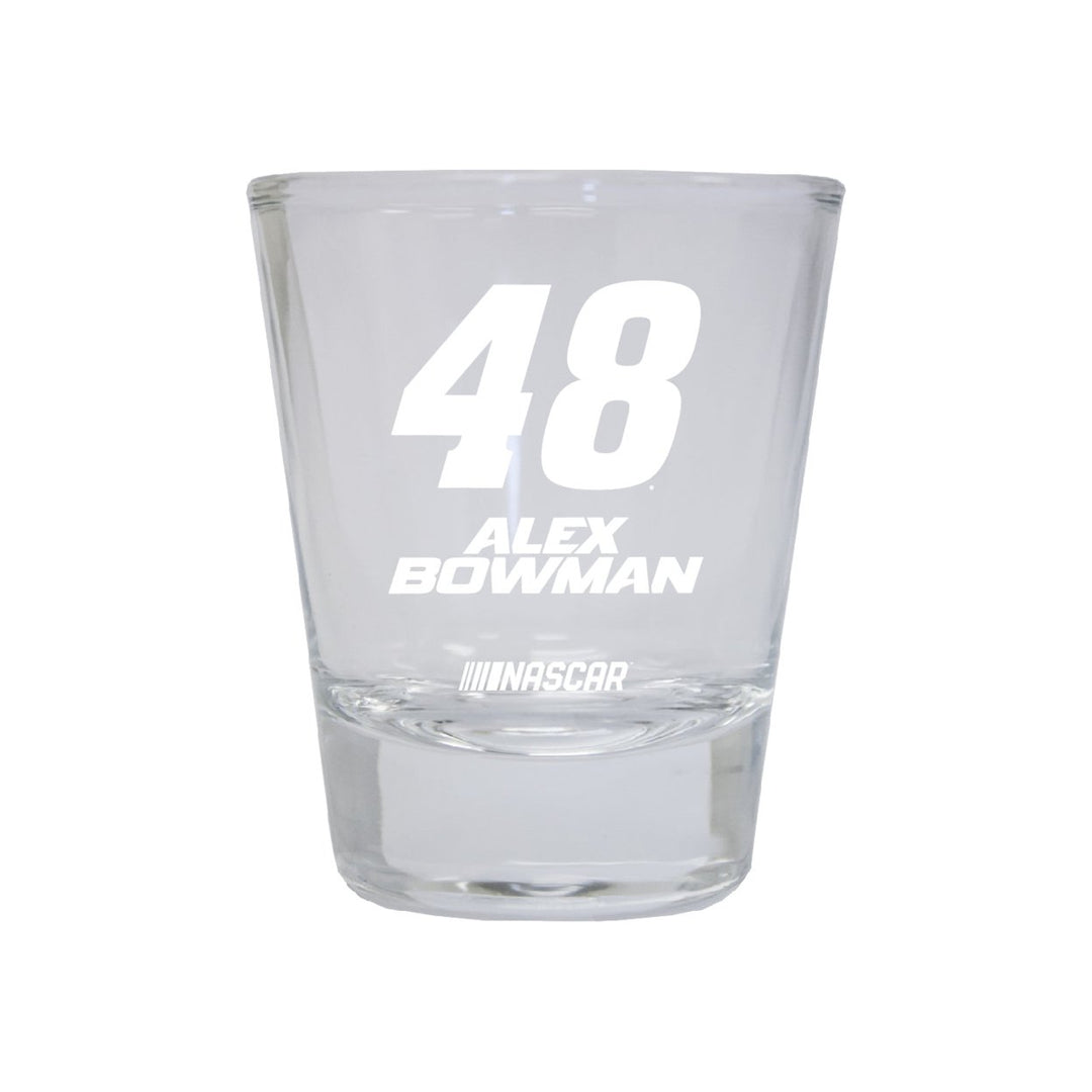 Alex Bowman 48 Nascar Etched Round Shot Glass for 2022 Image 1