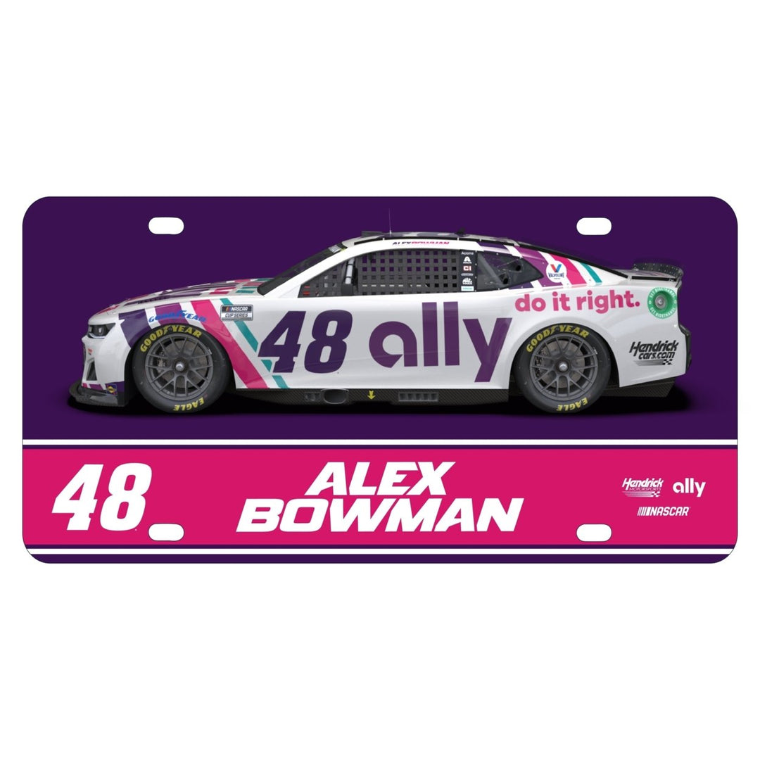 48 Alex Bowman Officially Licensed NASCAR License Plate Image 1