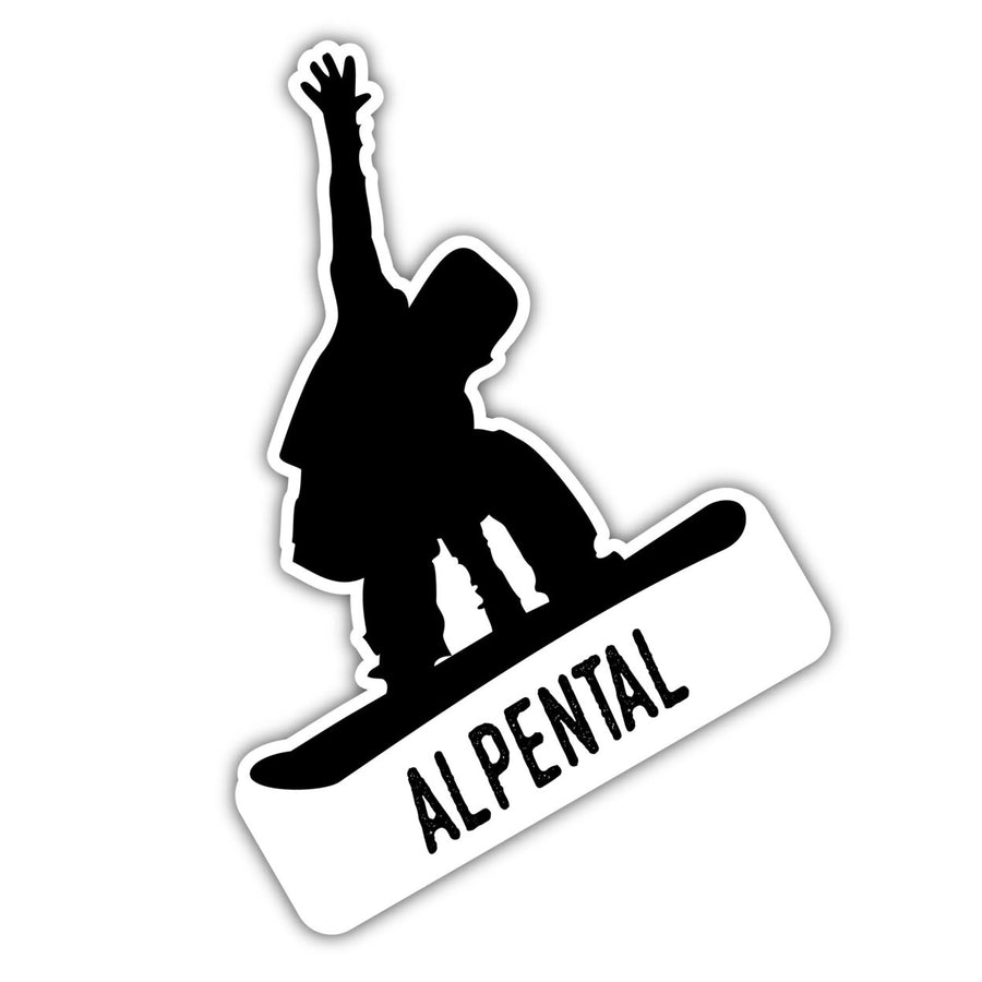 Alpental Washington Ski Adventures Souvenir 4 Inch Vinyl Decal Sticker Board Design Image 1