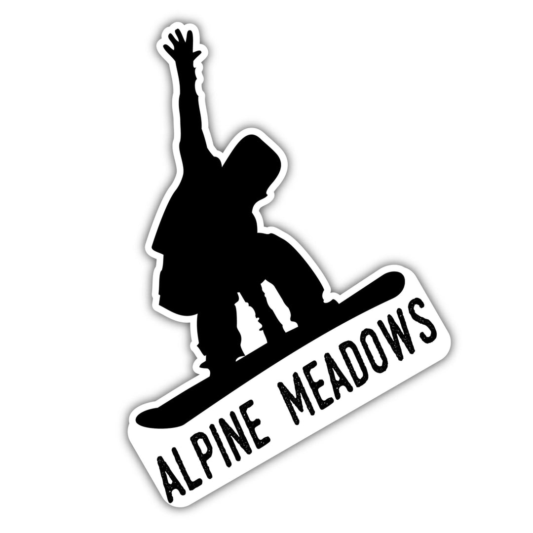 Alpine Meadows California Ski Adventures Souvenir 4 Inch Vinyl Decal Sticker Mountain Design Image 1