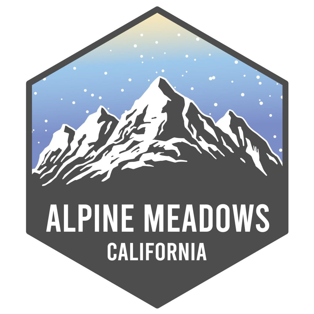 Alpine Meadows California Ski Adventures Souvenir 4 Inch Vinyl Decal Sticker Image 1