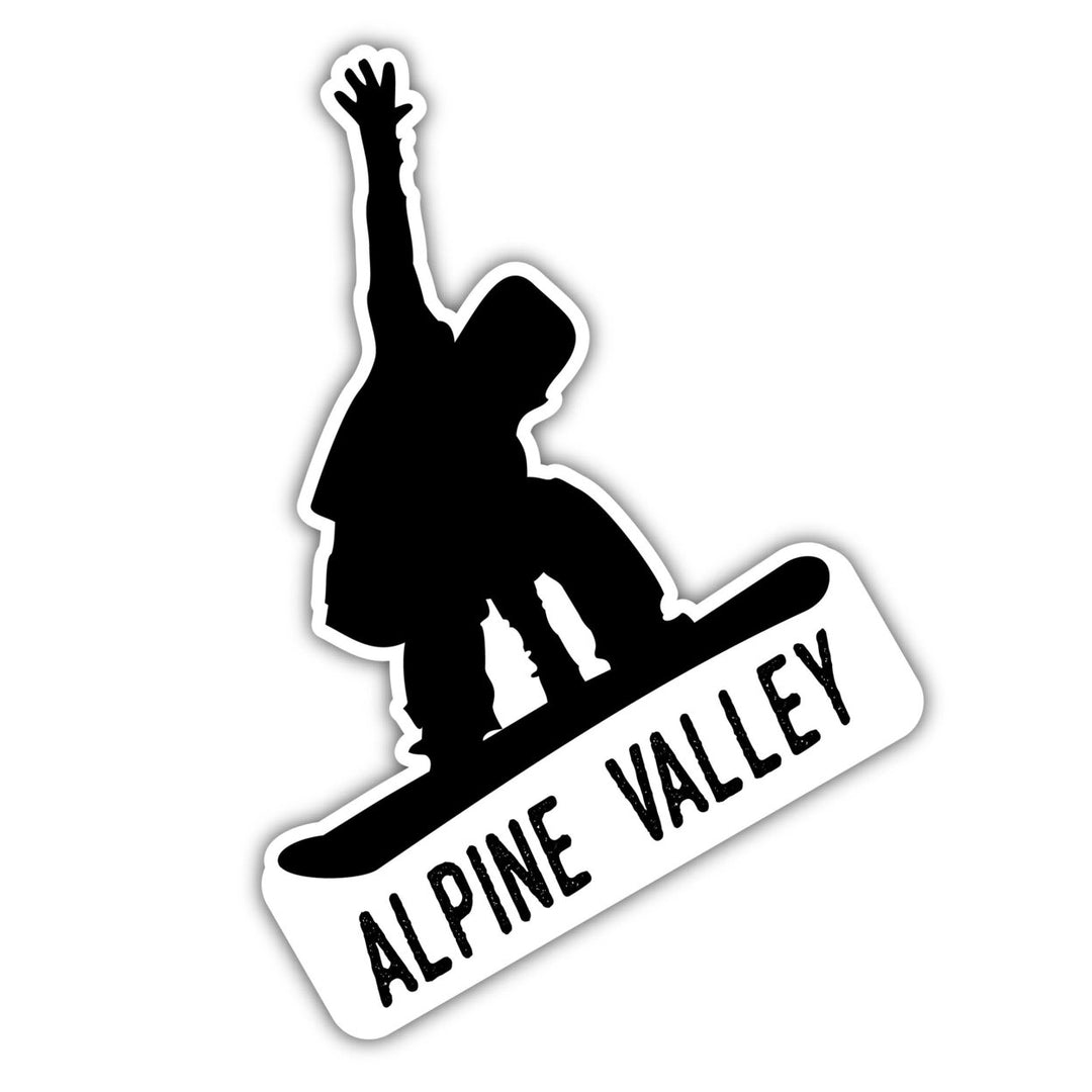 Alpine Valley Michigan Ski Adventures Souvenir Approximately 5 x 2.5-Inch Vinyl Decal Sticker Goggle Design Image 1