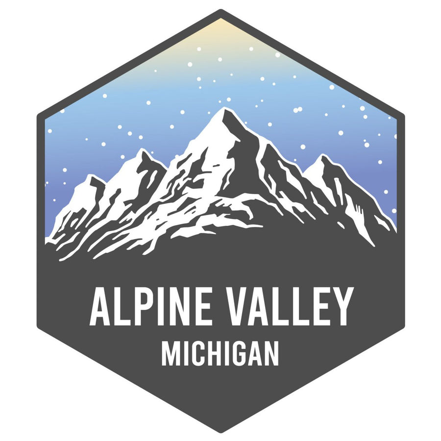 Alpine Valley Michigan Ski Adventures Souvenir 4 Inch Vinyl Decal Sticker Image 1