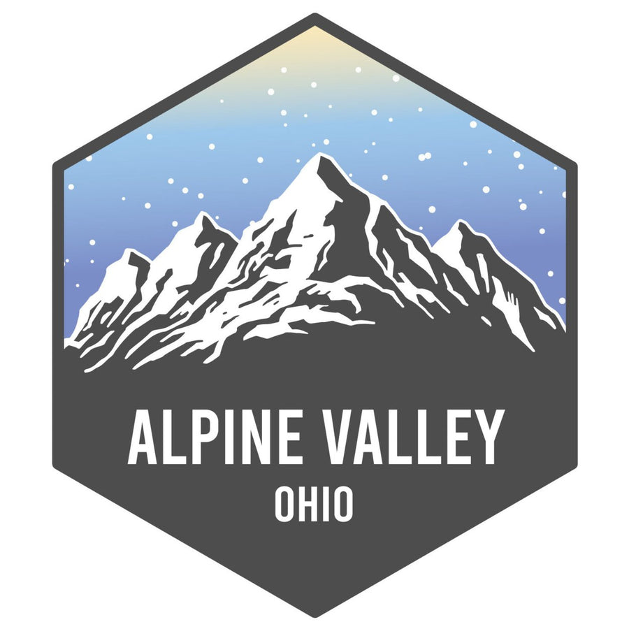 Alpine Valley Ohio Ski Adventures Souvenir 4 Inch Vinyl Decal Sticker Image 1