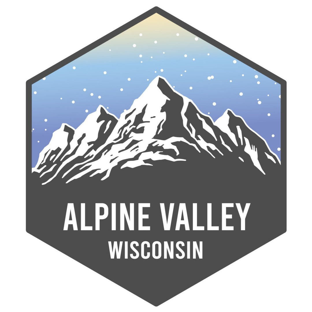 Alpine Valley Wisconsin Ski Adventures Souvenir 4 Inch Vinyl Decal Sticker Image 1