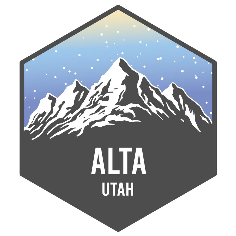 Alta Utah Ski Adventures Souvenir 4 Inch Vinyl Decal Sticker Image 1