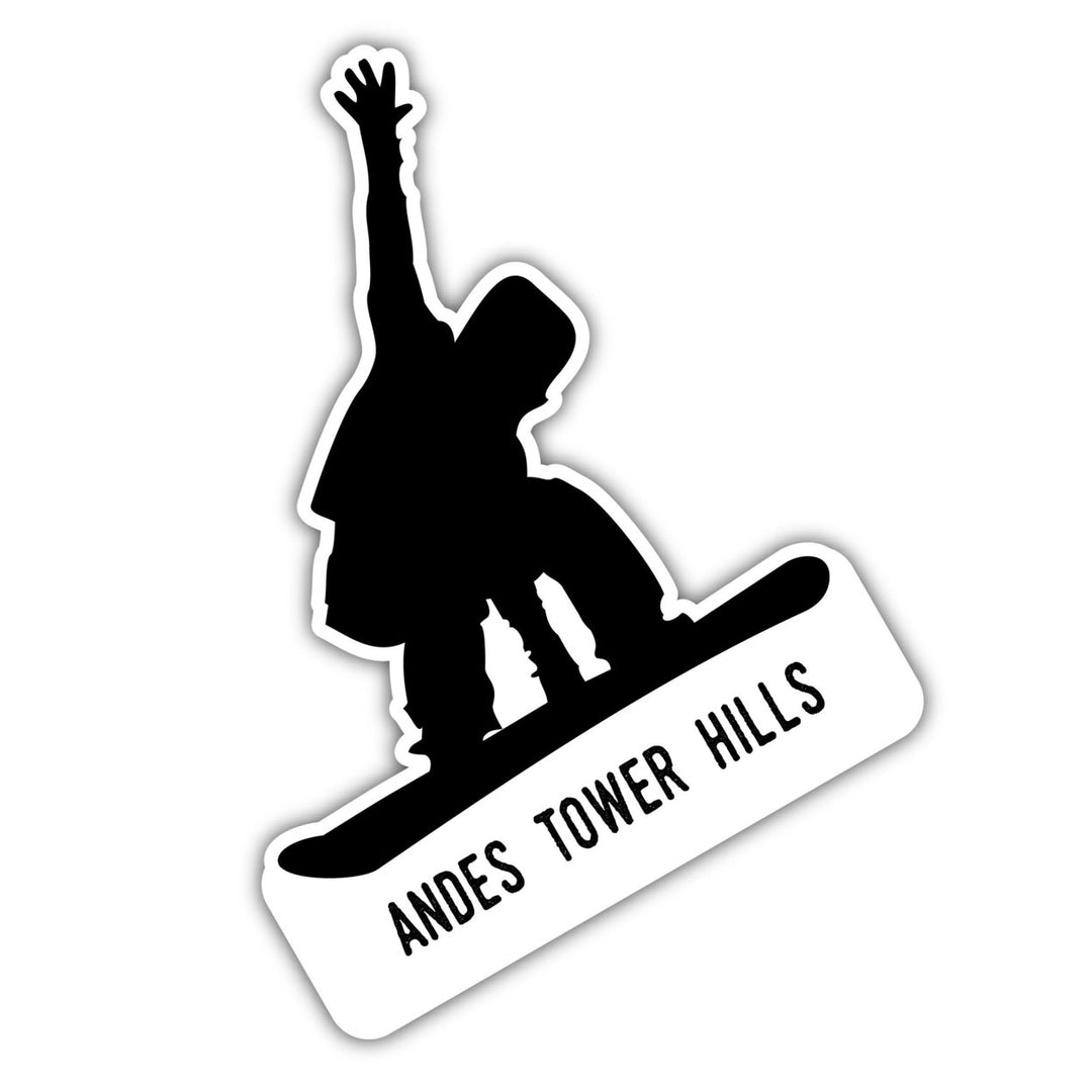 Andes Tower Hills Minnesota Ski Adventures Souvenir 4 Inch Vinyl Decal Sticker Board Design Image 1