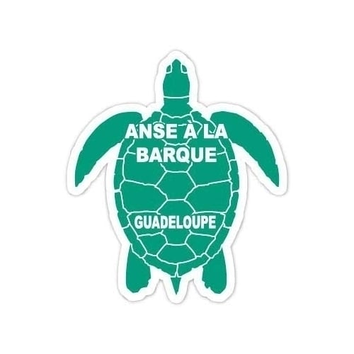 ANSE  la Barque Guadeloupe 4 Inch Green Turtle Shape Decal Sticker Image 1