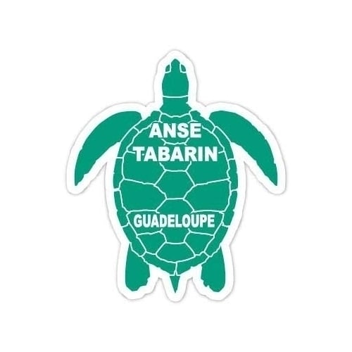 ANSE Tabarin Guadeloupe 4 Inch Green Turtle Shape Decal Sticker Image 1