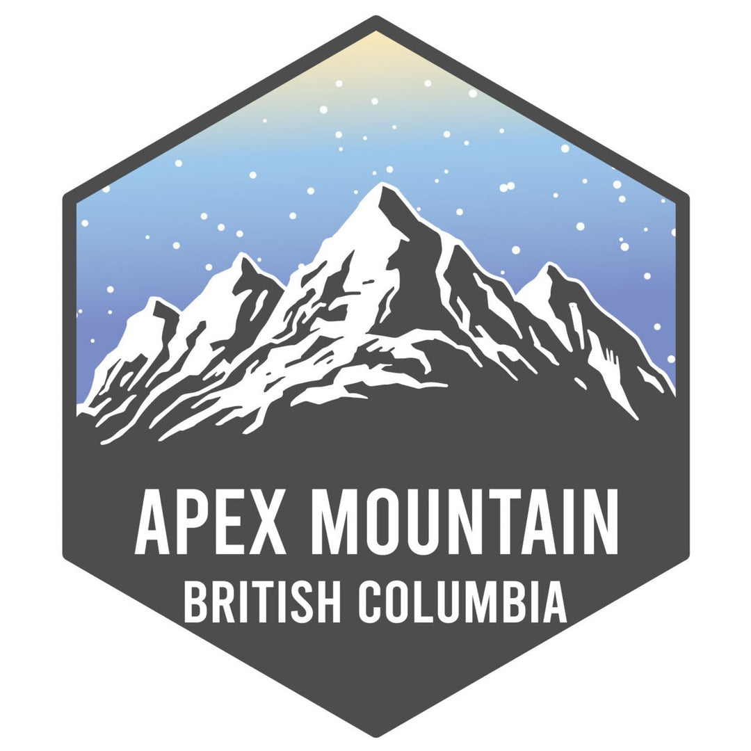 Apex Mountain British Columbia Ski Adventures Souvenir 4 Inch Vinyl Decal Sticker Image 1