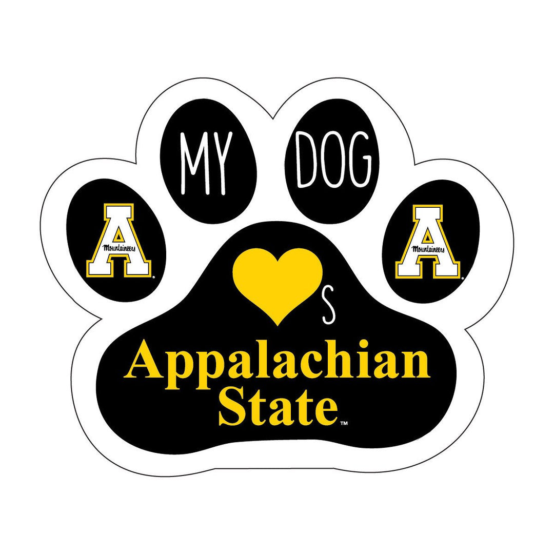 Appalachian State 4-Inch Dog Paw NCAA Vinyl Decal Sticker for Fans, Students, and Alumni Image 1