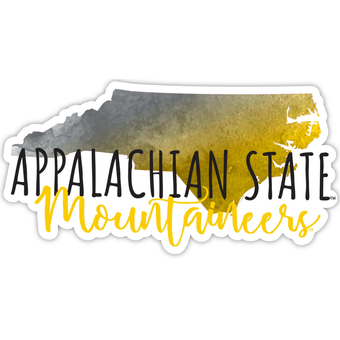 Appalachian State Watercolor State Die Cut Decal Image 1