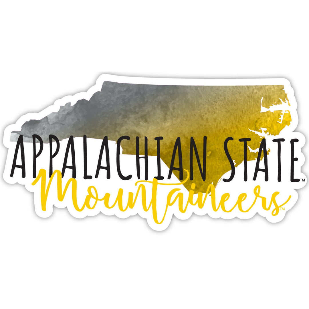 Appalachian State 2-Inch on one of its sides Watercolor Design NCAA Durable School Spirit Vinyl Decal Sticker Image 1