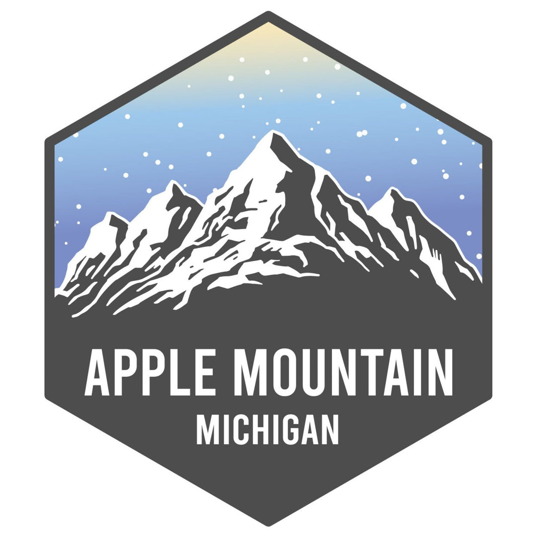 Apple Mountain Michigan Ski Adventures Souvenir 4 Inch Vinyl Decal Sticker Image 1