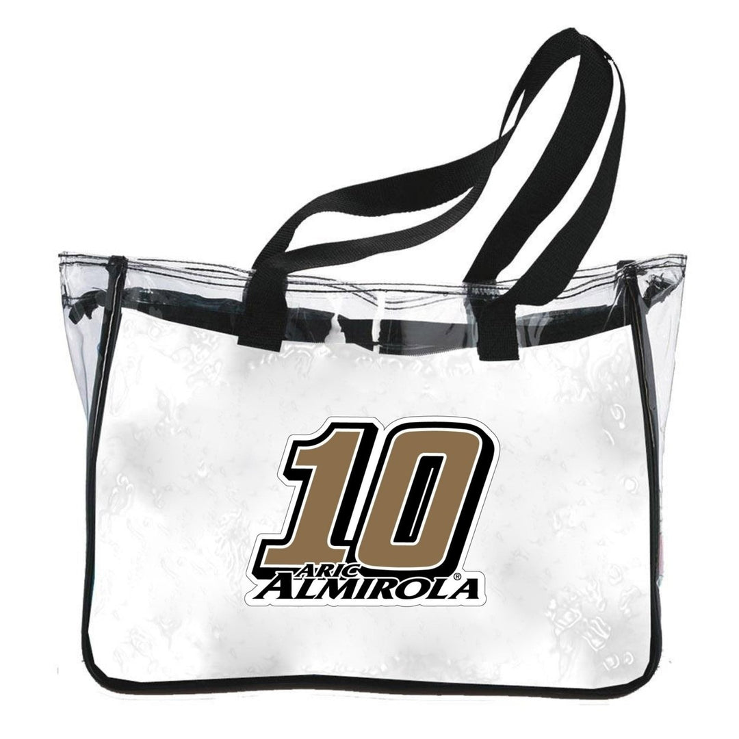 Aric Almirola 10 Plastic Clear Tote Bag Image 1