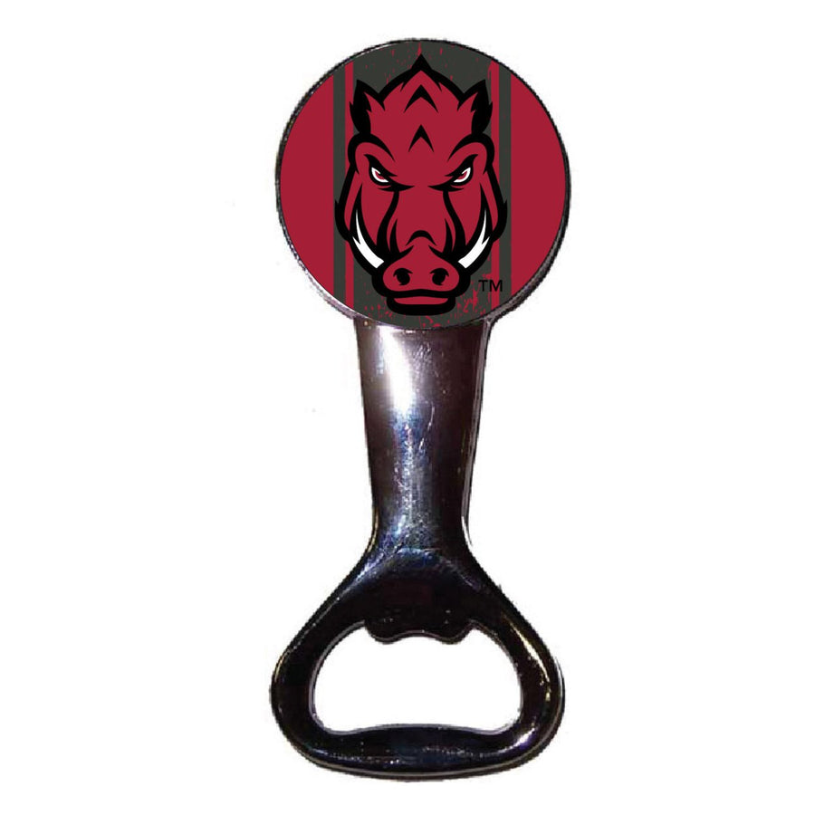 Arkansas Razorbacks Officially Licensed Magnetic Metal Bottle Opener - Tailgate and Kitchen Essential Image 1