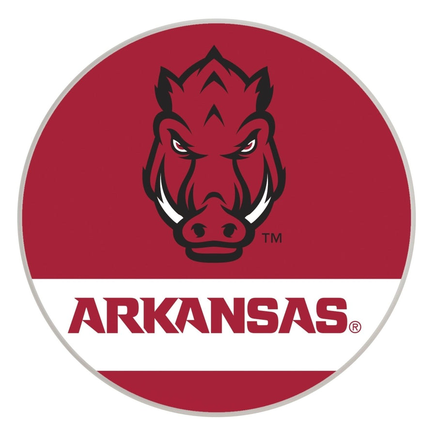 Arkansas Razorbacks Officially Licensed Paper Coasters (4-Pack) - Vibrant, Furniture-Safe Design Image 1