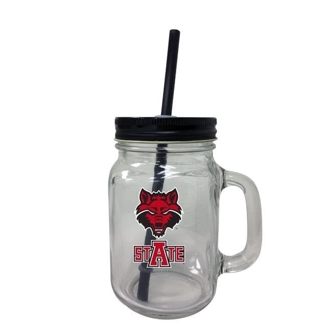 Arkansas State Mason Jar Glass Image 1