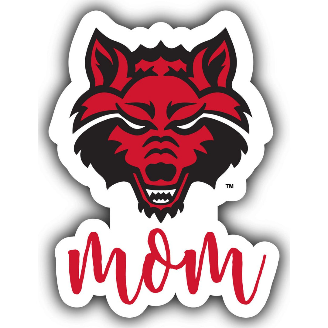 Arkansas State 4-Inch Proud Mom NCAA - Durable School Spirit Vinyl Decal Perfect Image 1