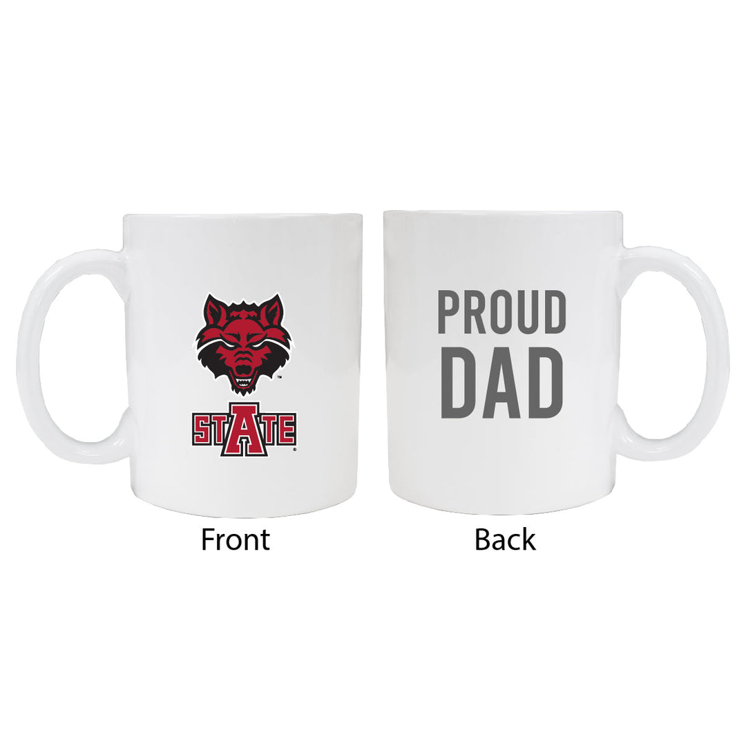 Arkansas State Proud Dad Ceramic Coffee Mug - White Image 1