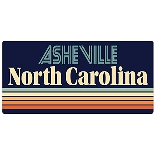 Asheville North Carolina 5 x 2.5-Inch Fridge Magnet Retro Design Image 1