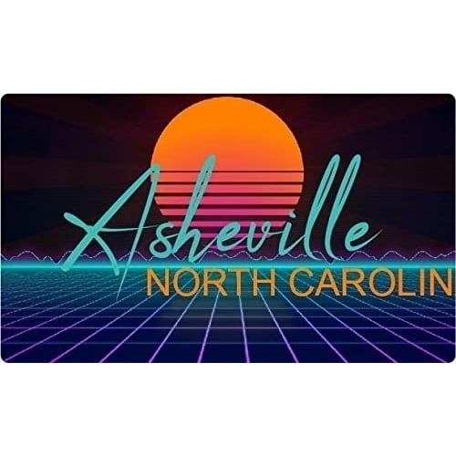 Asheville North Carolina 4 X 2.25-Inch Fridge Magnet Retro Neon Design Image 1