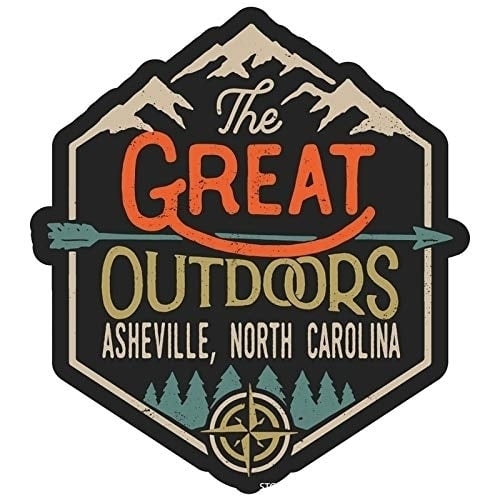 Asheville North Carolina The Great Outdoors Design 4-Inch Fridge Magnet Image 1