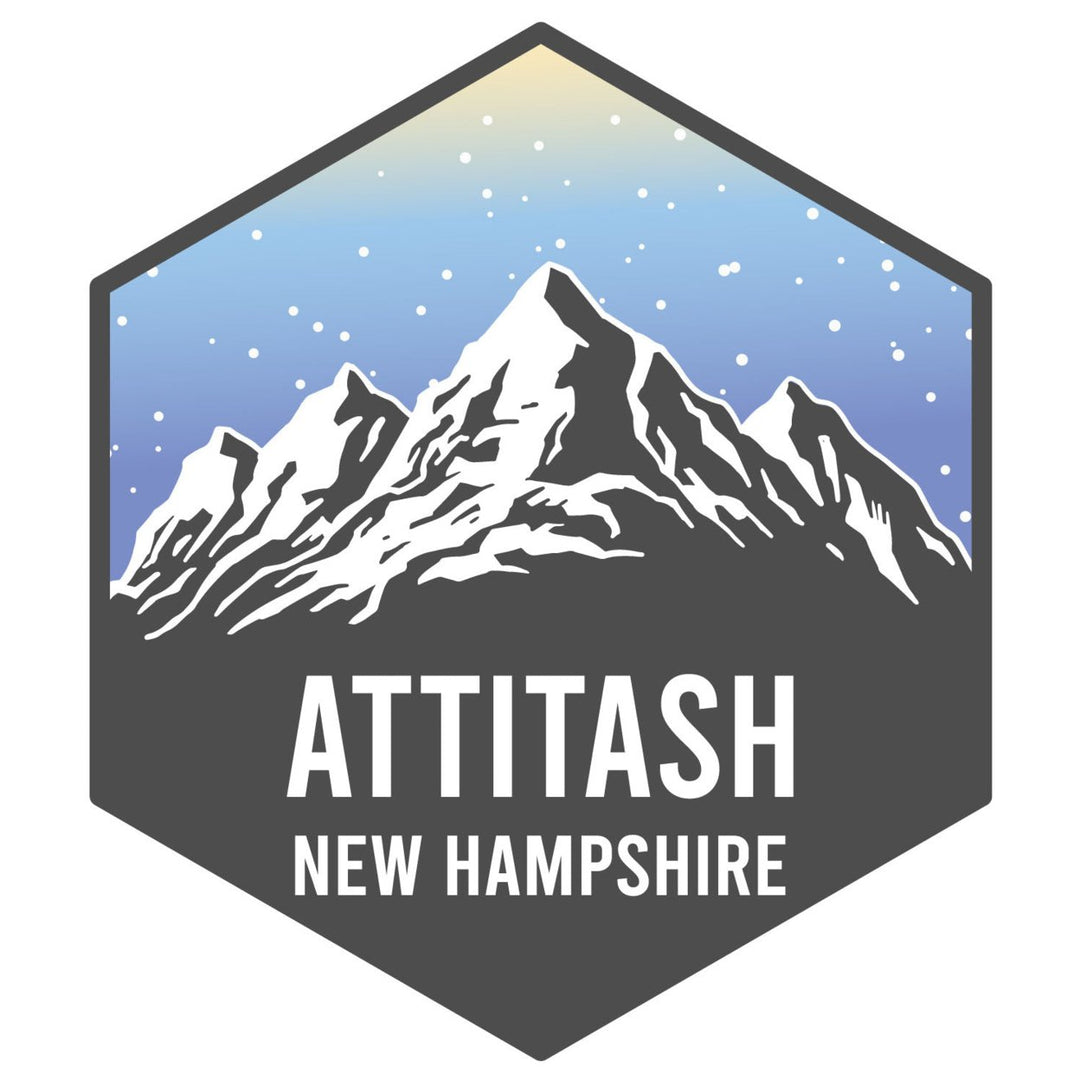 Attitash Hampshire Ski Adventures Souvenir 4 Inch Vinyl Decal Sticker Image 1