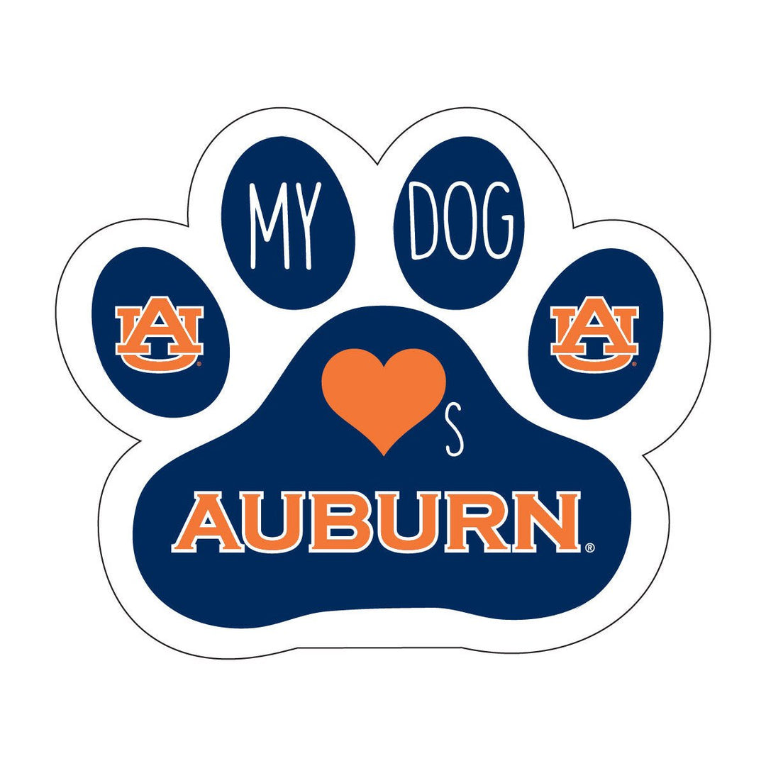 Auburn Tigers 4-Inch Dog Paw NCAA Vinyl Decal Sticker for Fans, Students, and Alumni Image 1